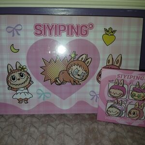 Pink Character Lip Gloss And Makeup Plattet